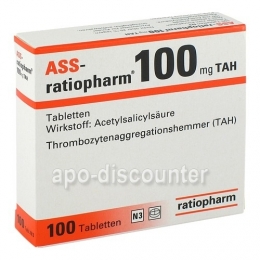Ass Ratiopharm 100 mg Tah Tabletten