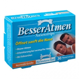 Besser Atmen Nasenstrips transparent normale Groesse