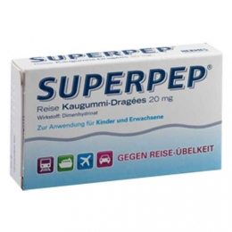 Superpep Reise Kaugummi Dragees 20 mg