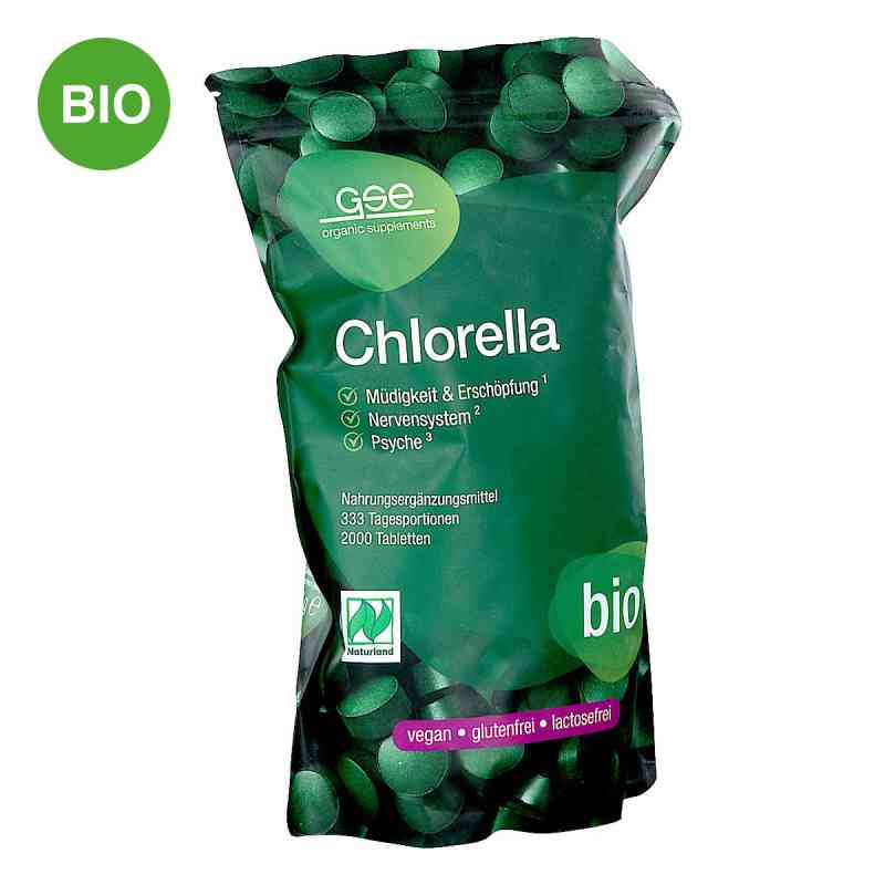 Chlorella 500 mg Bio Naturland Tabletten 2000 stk von GSE Vertrieb Biologische Nahrungsergänzungs- & Hei PZN 06064165