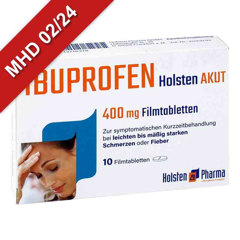 Ibuprofen Holsten akut 400 mg Filmtabletten 10 stk von Holsten Pharma GmbH PZN 13716378