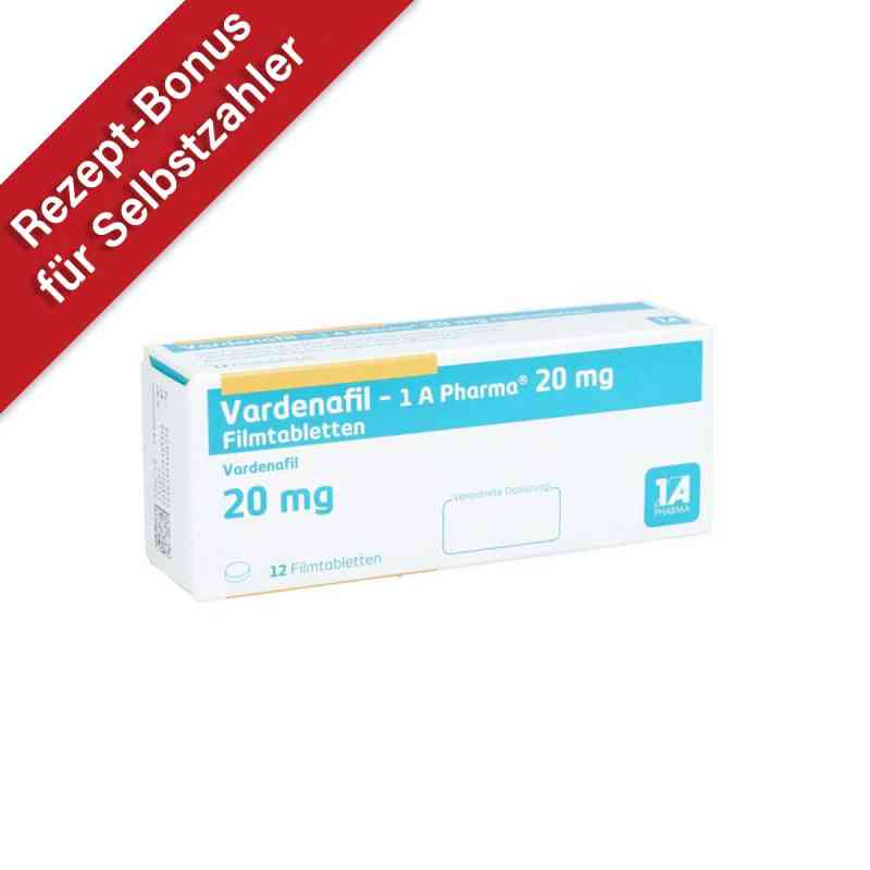 Vardenafil-1a Pharma 20 mg Filmtabletten 12 stk von 1 A Pharma GmbH PZN 14044952