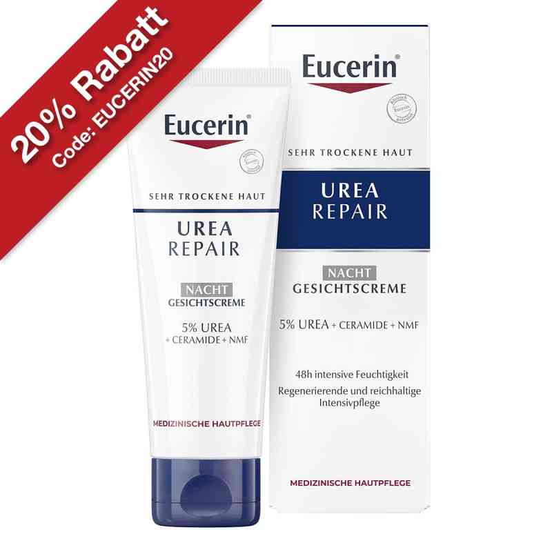 Eucerin UreaRepair Nacht Gesichtscreme – Gegen trockene Haut 50 ml von Beiersdorf AG Eucerin PZN 15294349