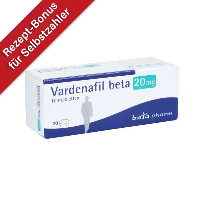 Vardenafil beta 20 mg Filmtabletten 20 stk von betapharm Arzneimittel GmbH PZN 16358620