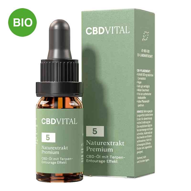 CBD Öl 5% Naturextrakt Premium CBD VITAL 10 ml von Vitrasan GmbH PZN 16892242