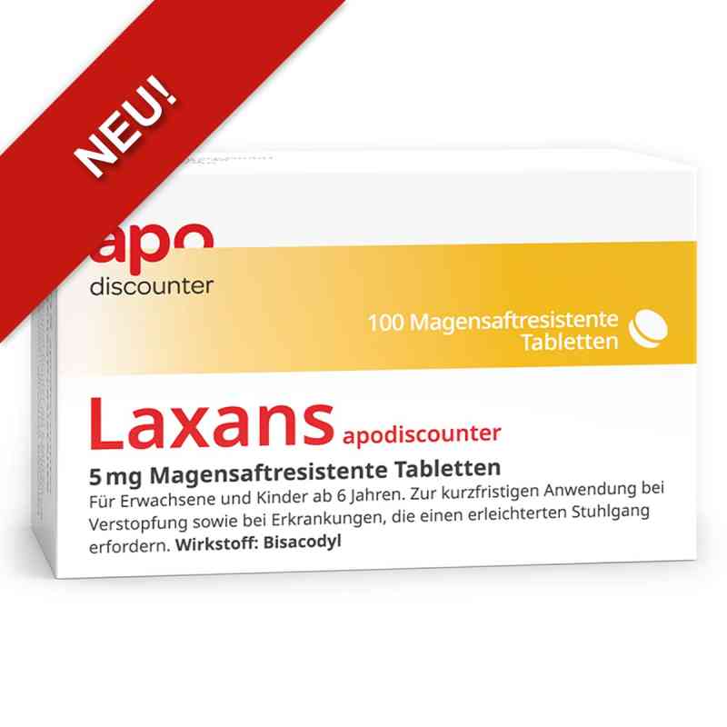 Laxans Bisacodyl 5 mg Tabletten von apodiscounter  100 stk von Fairmed Healthcare GmbH PZN 19484897