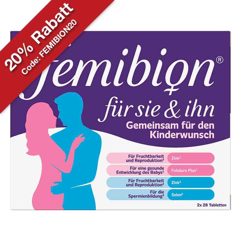 Femibion für Sie & Ihn Tabletten 2X28 stk von WICK Pharma - Zweigniederlassung der Procter & Gam PZN 19669131