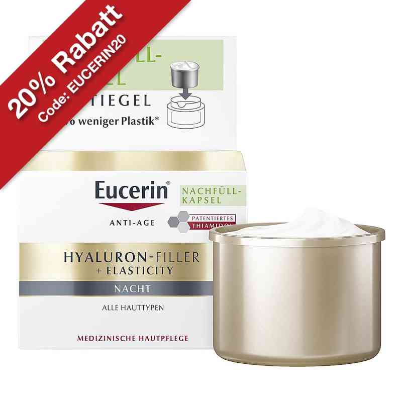 Eucerin Anti-Age HYALURON-FILLER +ELASTICITY Nachtcreme Refill 50 ml von Beiersdorf AG Eucerin PZN 19708440