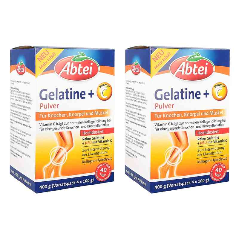 Abtei Gelatine Plus Vitamin C Pulver 2x400 g von Perrigo Deutschland GmbH PZN 08104332