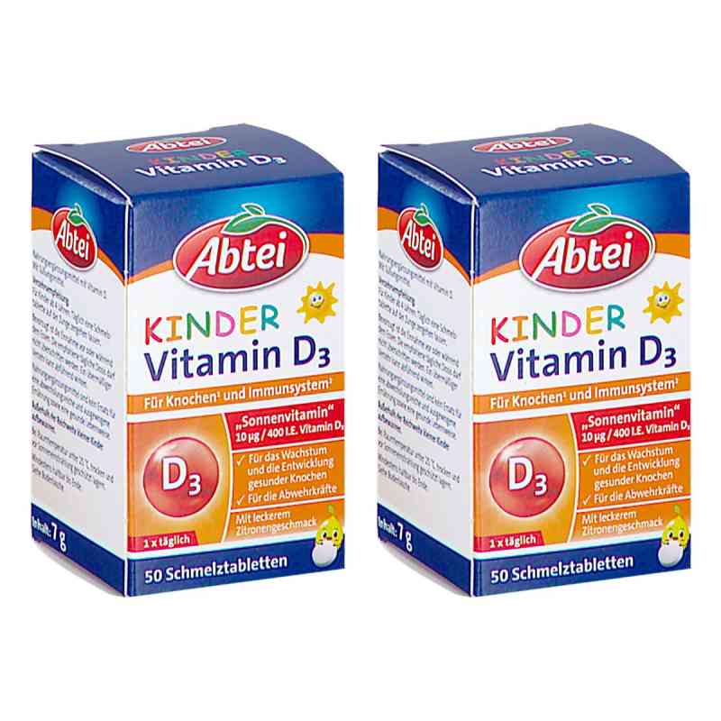 Abtei Kinder Vitamin D3 Schmelztabletten 2x50 stk von Perrigo Deutschland GmbH PZN 08105120