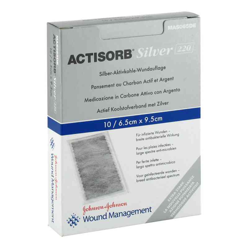 Actisorb 220 Silver 9,5x6,5 cm steril Kompressen 10 stk von Solventum Germany GmbH PZN 01098768