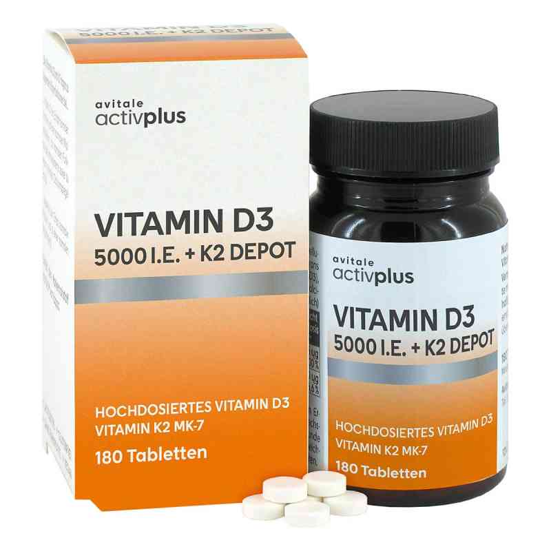Activplus Vitamin D3 5000 I.E. + K2 Depot Tabletten 180 stk von Avitale GmbH PZN 20119542