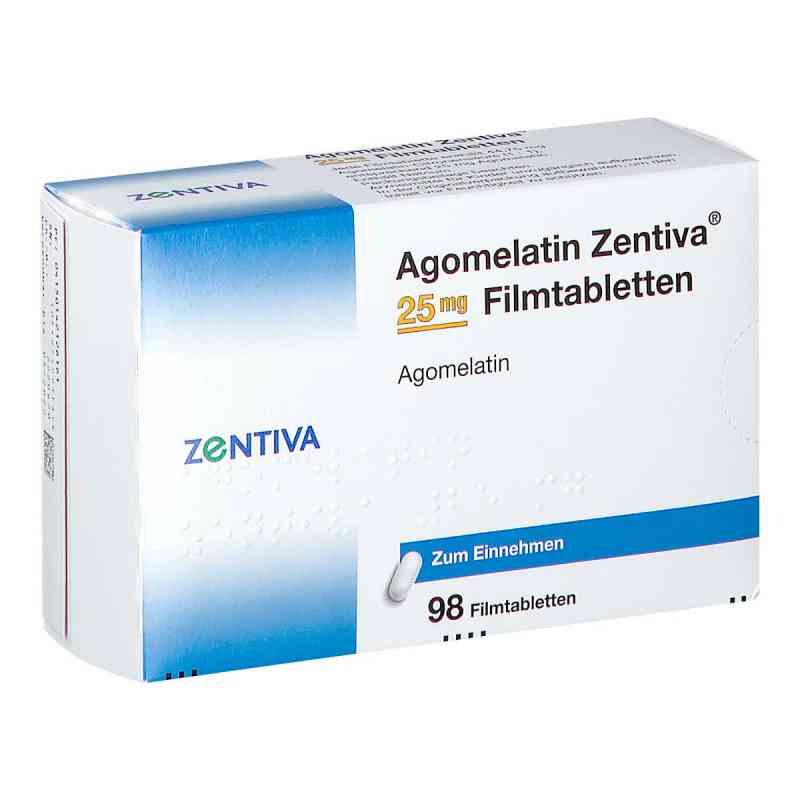Agomelatin Zentiva 25 mg Filmtabletten 98 stk von Zentiva Pharma GmbH PZN 14212616