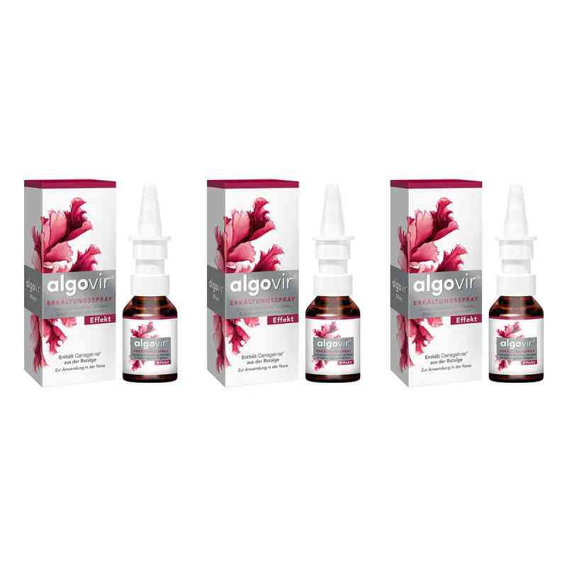 Algovir Effekt Erkältungsspray mit Carragelose aus der Rotalge 3x20 ml von HERMES Arzneimittel GmbH PZN 08104510
