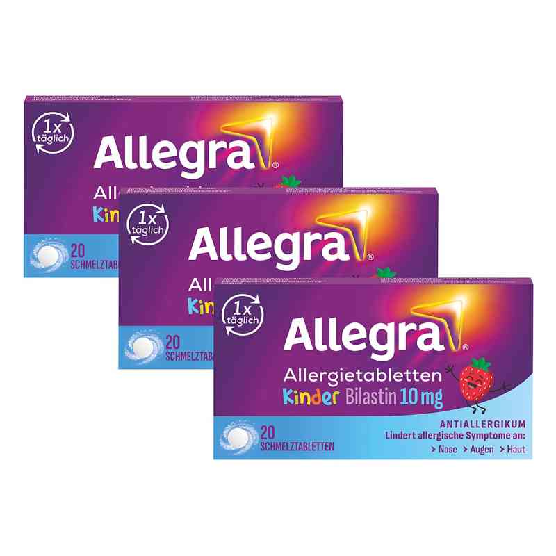 Allegra Allergietabletten für Kinder – Schmelztabletten 3x20 stk von A. Nattermann & Cie GmbH PZN 08104470