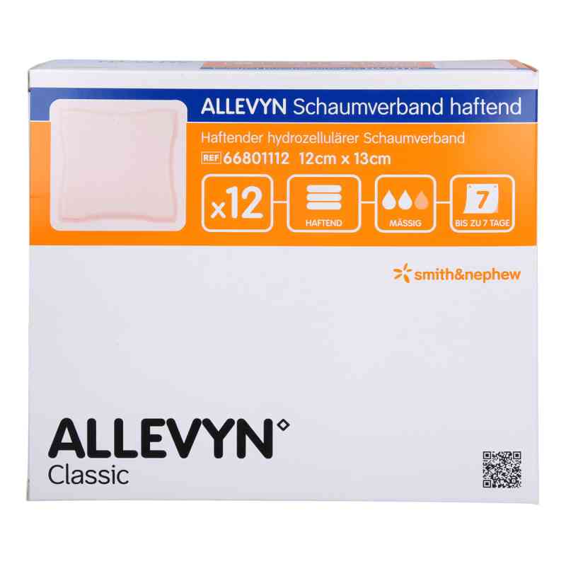 Allevyn Schaumverband 12x13 cm haftend 12 stk von B2B Medical GmbH PZN 11137653