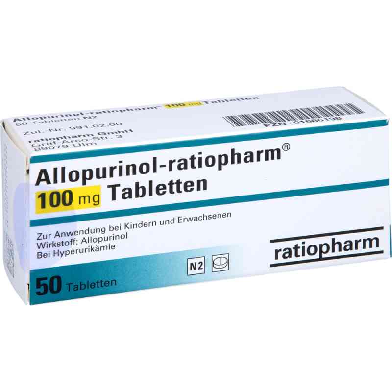 Allopurinol-ratiopharm 100mg 50 stk von ratiopharm GmbH PZN 01686198