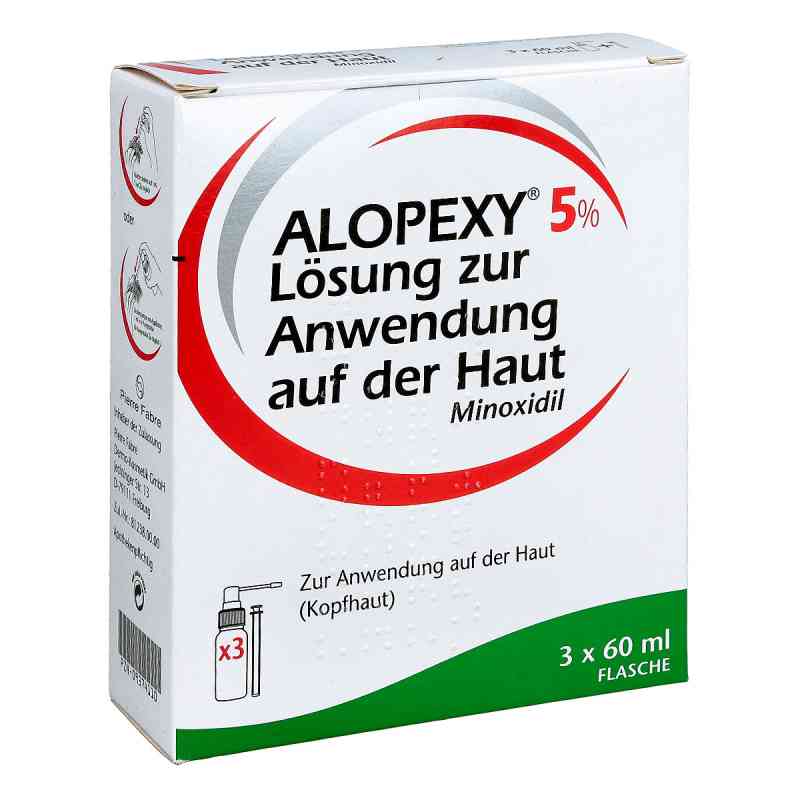 Alopexy 5% Lösung zur Anwendung bei Haarausfall 3X60 ml von PIERRE FABRE DERMO KOSMETIK GmbH PZN 09374110