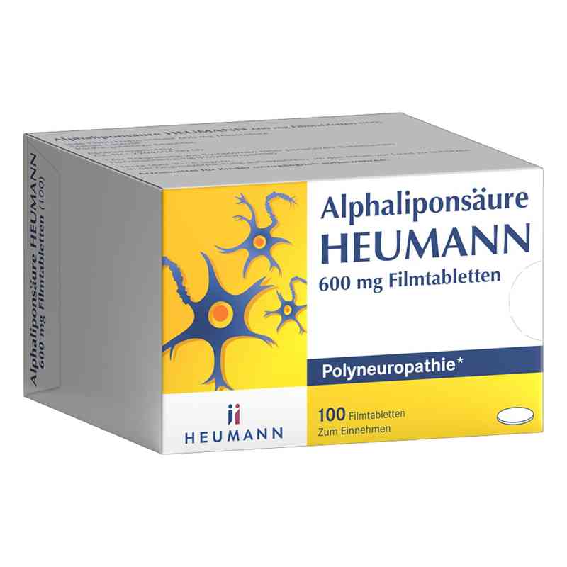 Alphaliponsäure Heumann 600 mg Filmtabletten 100 stk von HEUMANN PHARMA GmbH & Co. Generica KG PZN 19647342