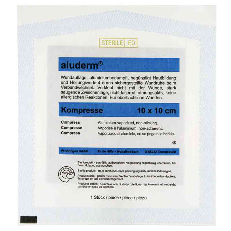 Aluderm Kompressen 10x10cm 1 stk von W.SöHNGEN GmbH PZN 03147241