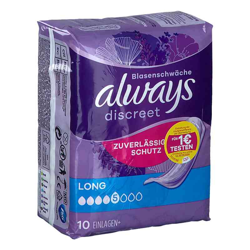Always discreet Inkontinenz Binden long 10 stk von Halajot Einkaufs OHG PZN 11642782