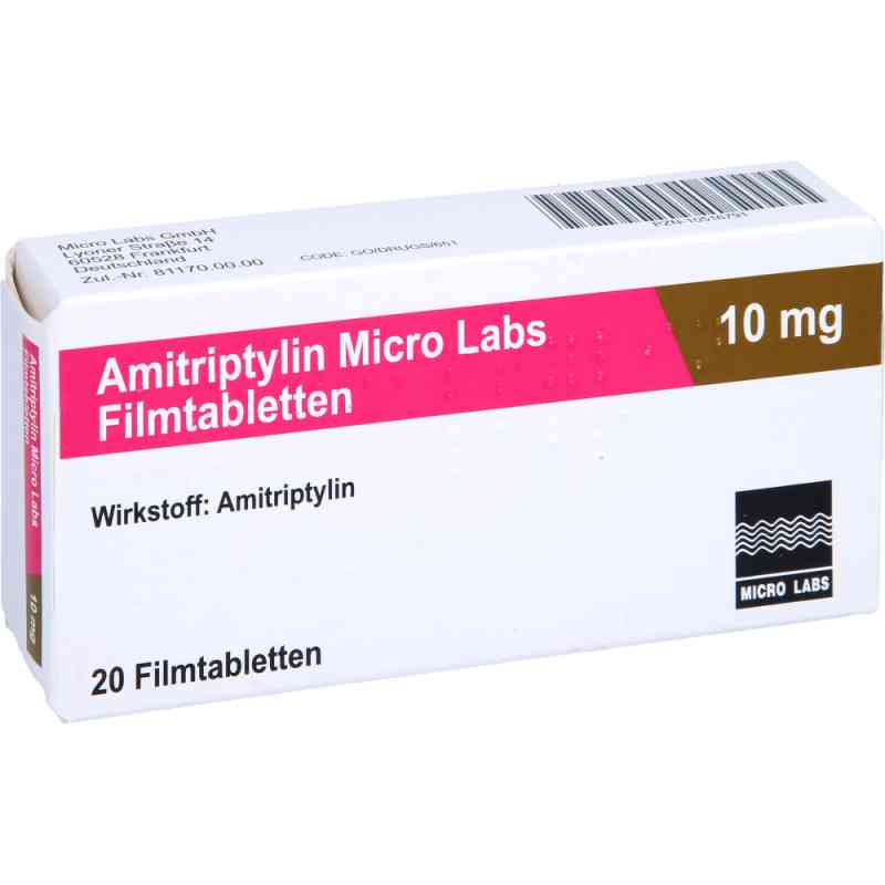 Amitriptylin Micro Labs 10 mg Filmtabletten 20 stk von Micro Labs GmbH PZN 10516791