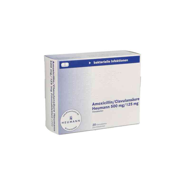 Amoxicillin/Clavulansäure Heumann 500mg/125mg 20 stk von HEUMANN PHARMA GmbH & Co. Generica KG PZN 11514653