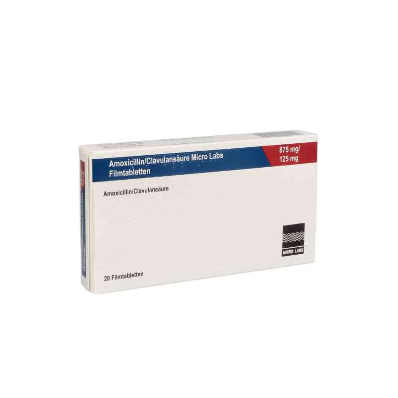 Amoxicillin/clavulansäure Micro La.875mg/125mg Fta 20 stk von Micro Labs GmbH PZN 14334414