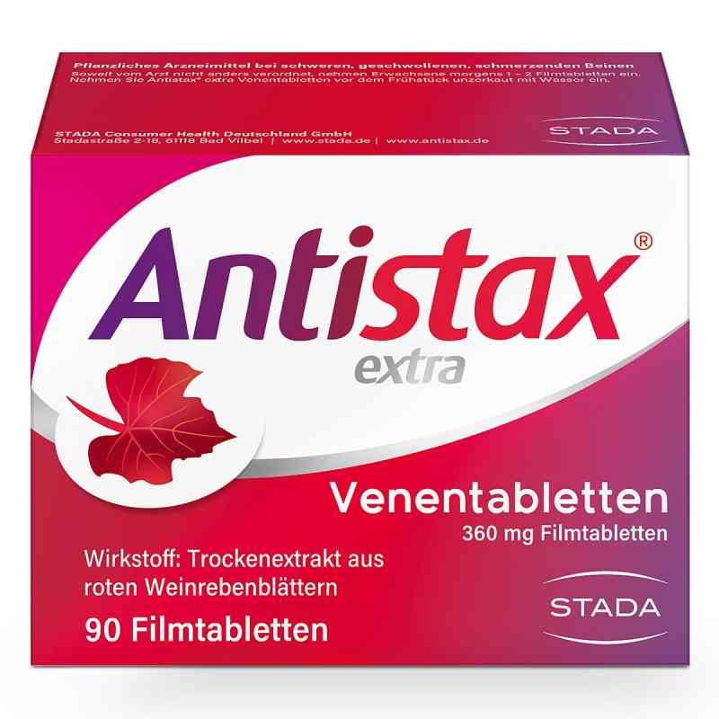 Antistax extra Venentabletten bei Venenleiden & Venenschwäche 90 stk von STADA Consumer Health Deutschland GmbH PZN 05954715