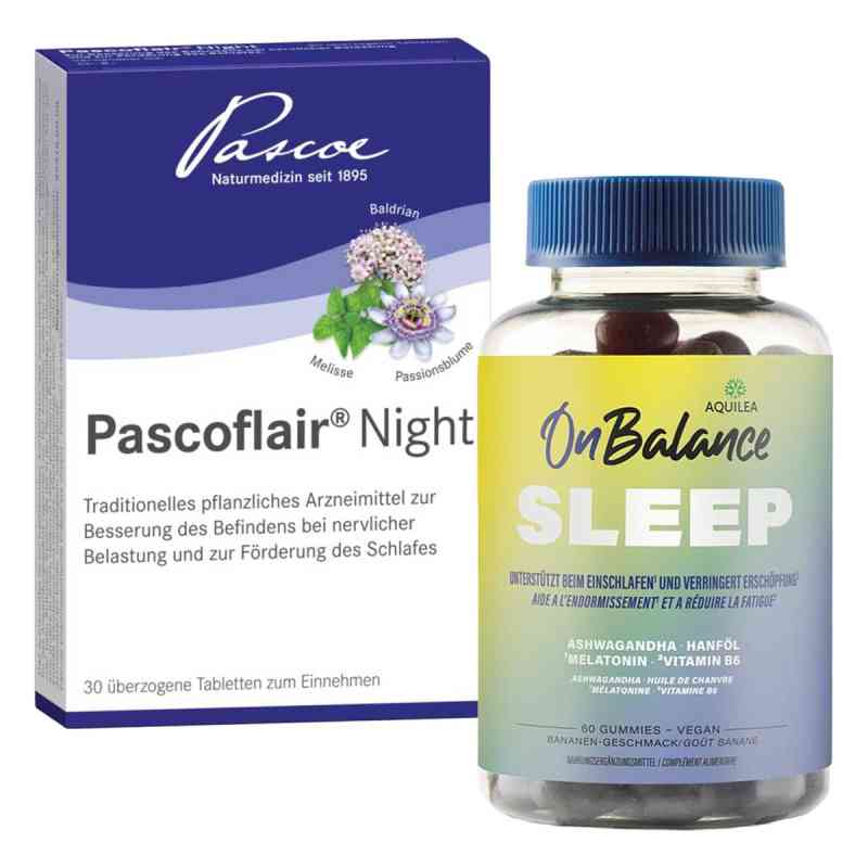 Aquilea Onbalance Sleep Gummies + Pascoflair Night Tabletten 1 Set von  PZN 08107416