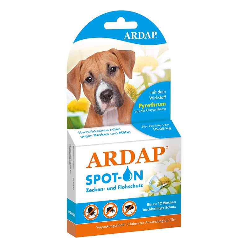 Ardap Spot-on für mittelgrosse Hunde 10-25 kg 3 stk von ARDAP CARE GmbH PZN 16356319