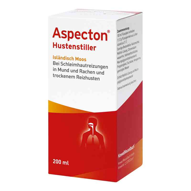 Aspecton Hustenstiller Isländisch Moos Saft 200 ml von HERMES Arzneimittel GmbH PZN 12354571