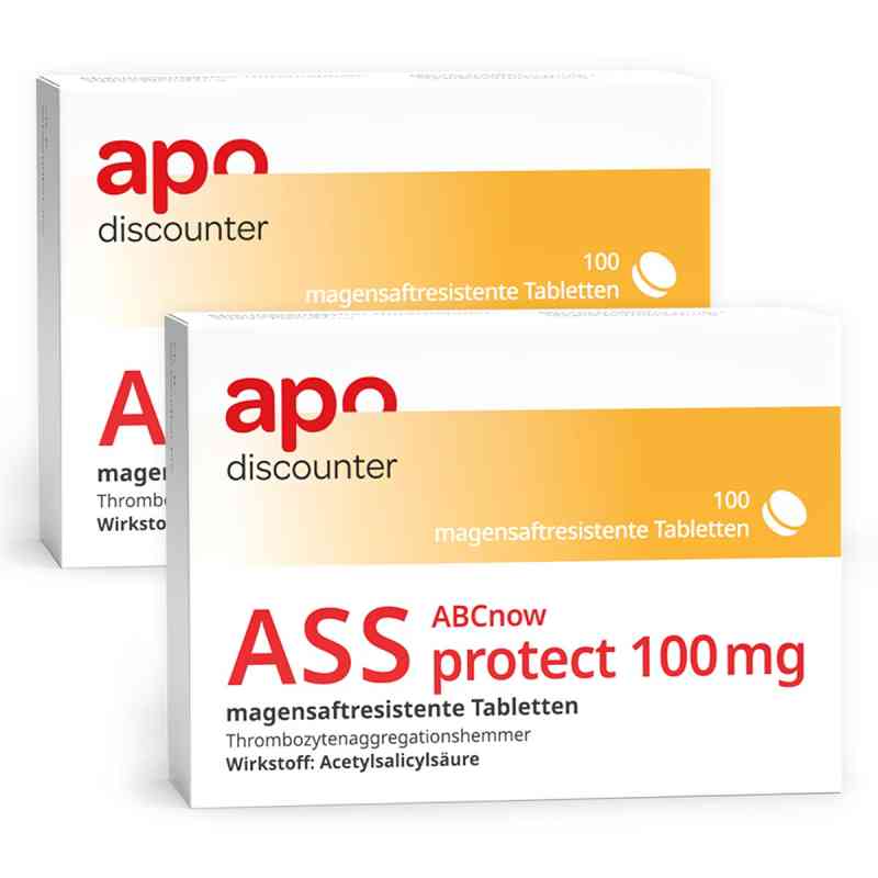 ASS 100 mg Protect, magensaftresistent von apodiscounter 2x100 stk von apo.com Group GmbH PZN 08107780