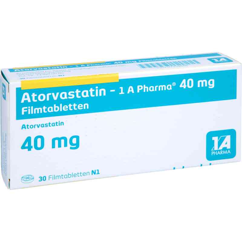 Atorvastatin-1A Pharma 40mg 30 stk von 1 A Pharma GmbH PZN 07752944