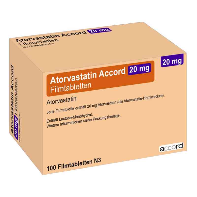 Atorvastatin Accord 20 mg Filmtabletten 100 stk von Accord Healthcare GmbH PZN 13980709
