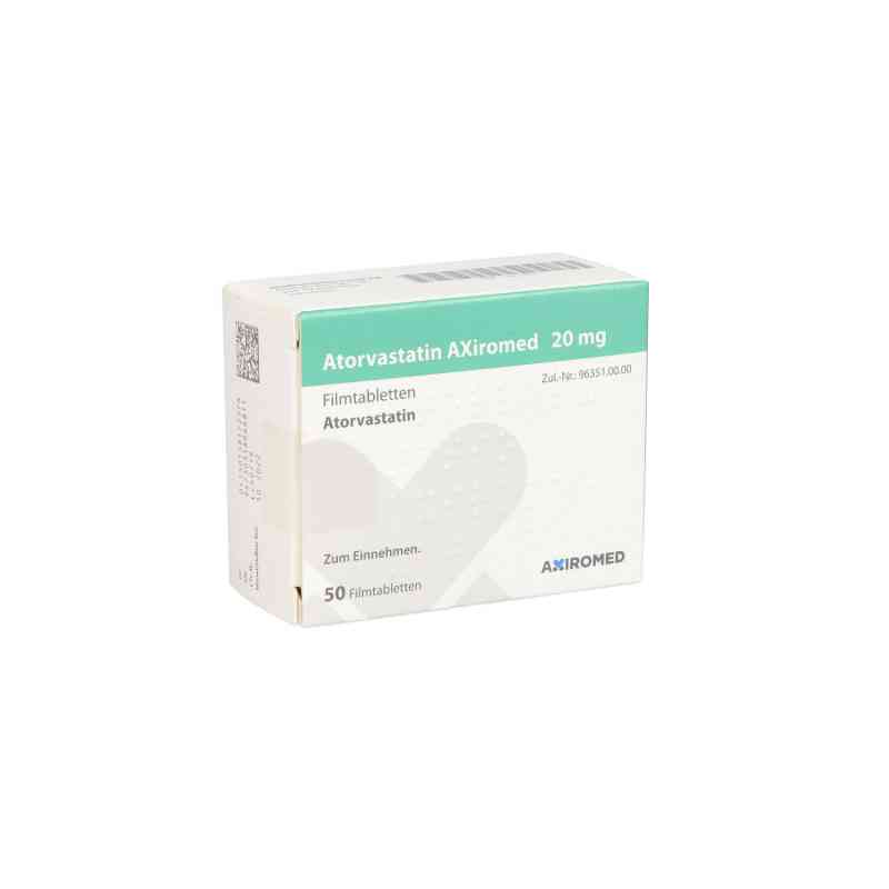 Atorvastatin Axiromed 20 mg Filmtabletten 50 stk von Medical Valley Invest AB PZN 13817257