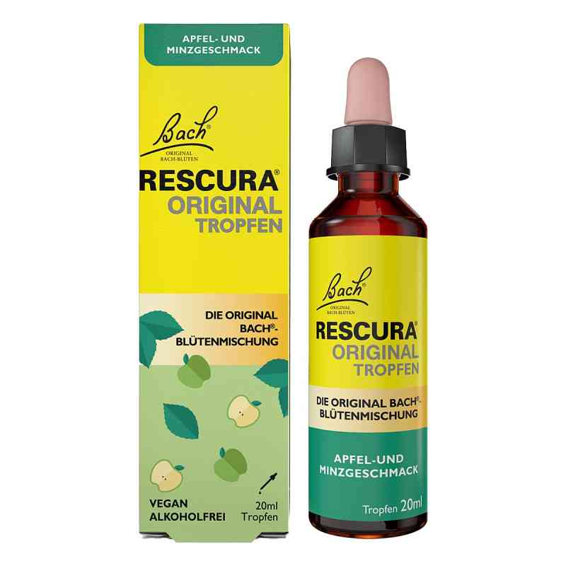 Bach RESCURA Original Tropfen Apfel- und Minzgeschmack 20 ml von Nelsons GmbH PZN 19169463