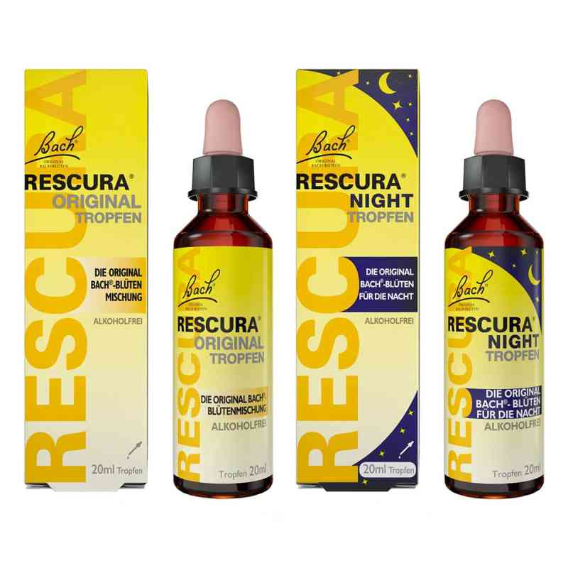 Bachblüten Original Rescura + Night Tropfen alkoholfrei 2x20 ml von Nelsons GmbH PZN 08105156