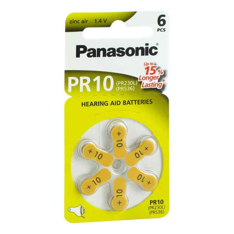 Batterien für Hörgeräte Panasonic Pr 10 6 stk von Vielstedter Elektronik PZN 07193723