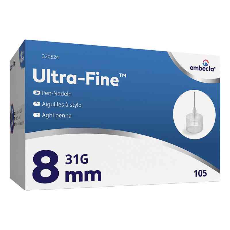 BD Ultra-Fine Pen-Nadeln 8 mm 31 G 105 stk von embecta GmbH PZN 20540017