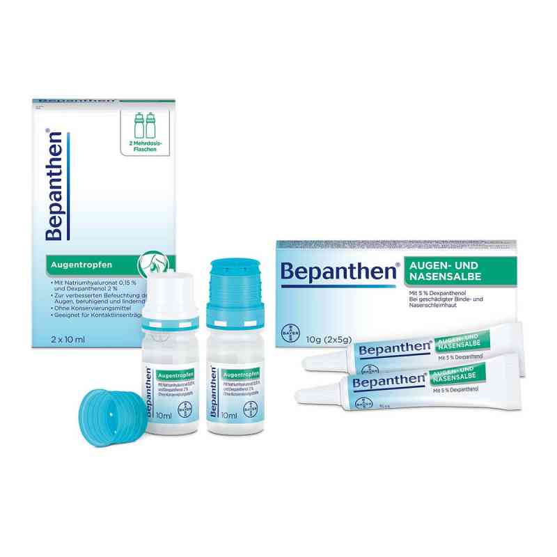 Bepanthen Auge & Nase Set: Augentropfen + Augen- und Nasensalbe 1 stk