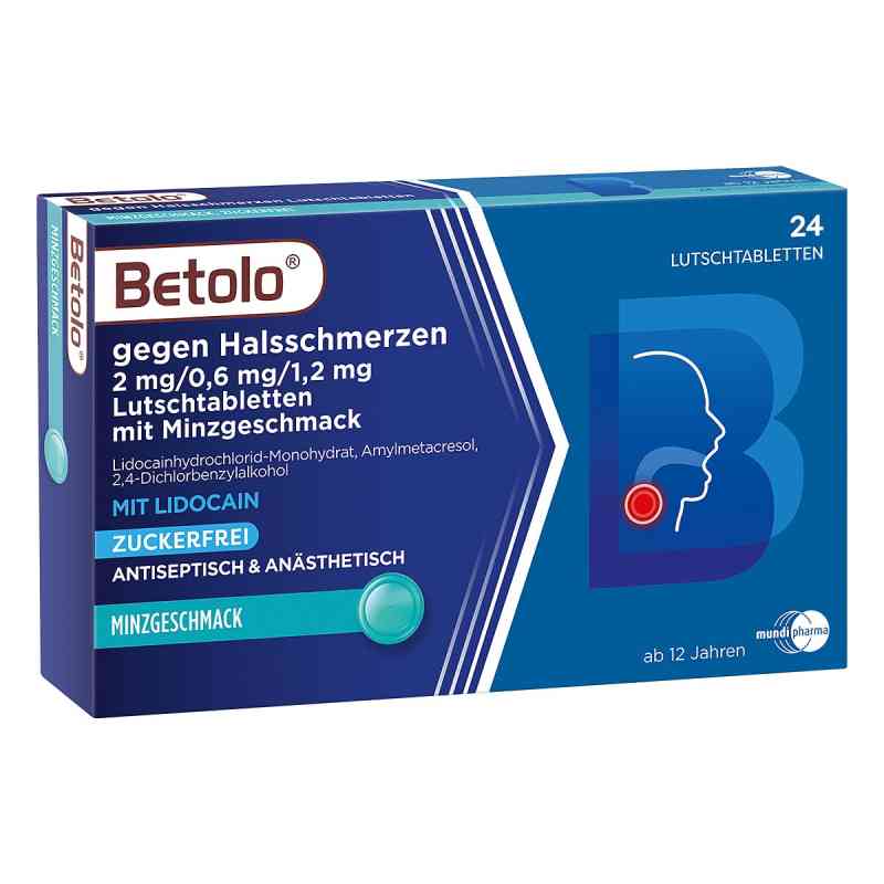 Betolo gegen Halsschmerzen Lutschtabletten Minze 24 stk von HERMES Arzneimittel GmbH PZN 18489214