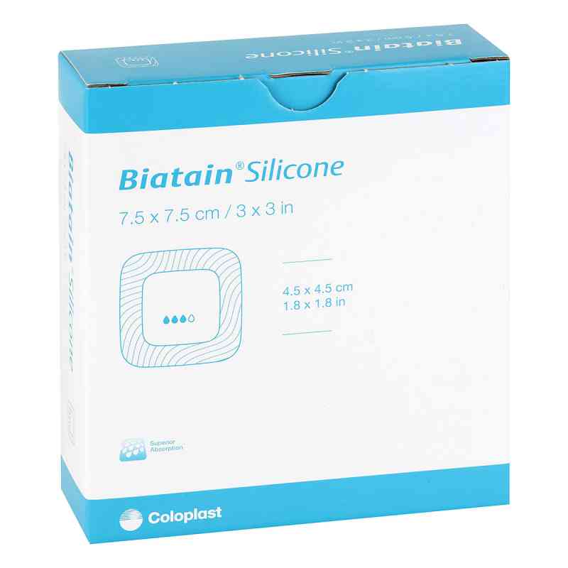 Biatain Silikon Schaumverband 7,5x7,5 cm 10 stk von 1001 Artikel Medical GmbH PZN 08482062