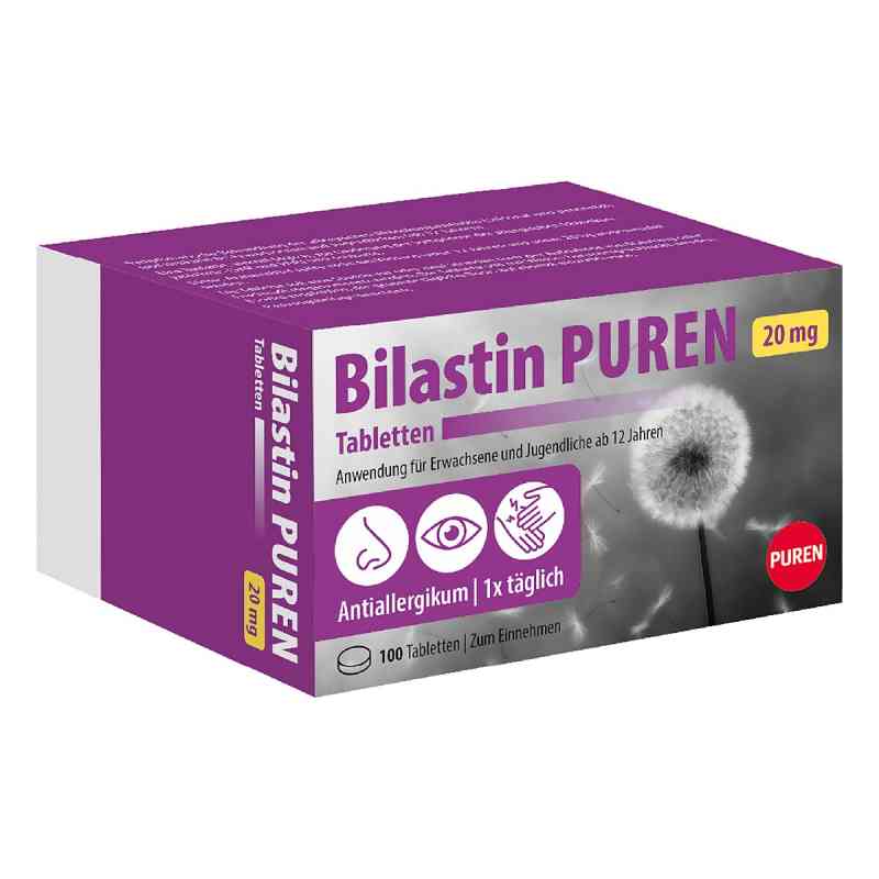 Bilastin Puren 20 mg Tabletten bei Allergie 100 stk von PUREN Pharma GmbH & Co. KG PZN 19767388