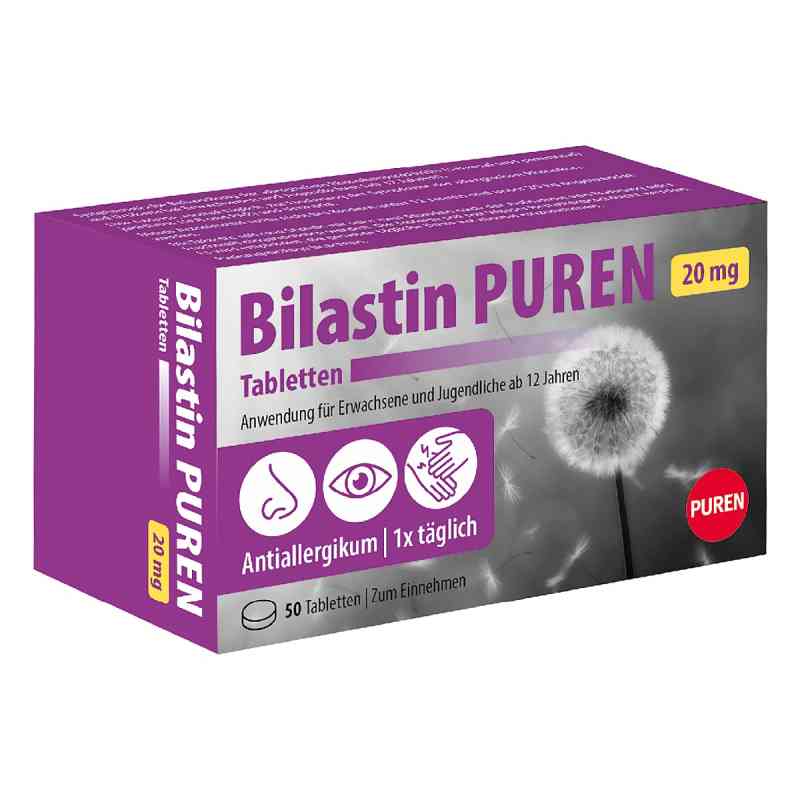 Bilastin Puren 20 mg Tabletten bei Allergie 50 stk von PUREN Pharma GmbH & Co. KG PZN 19767365