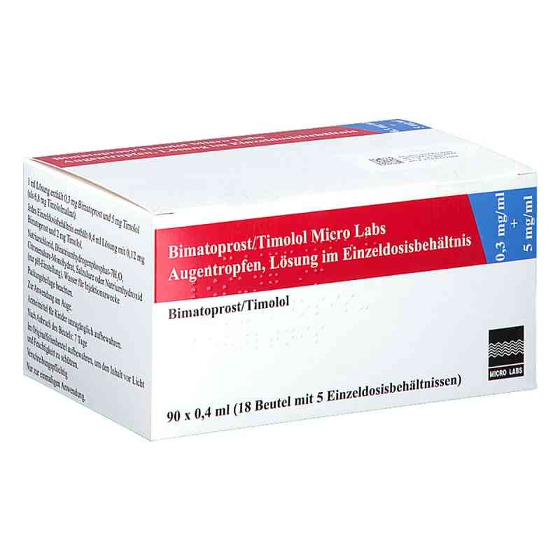 Bimatoprost/timolol Micro Labs 0,3+5 Mg/ml Atr Edb 90X0.4 ml von Micro Labs GmbH PZN 17931820