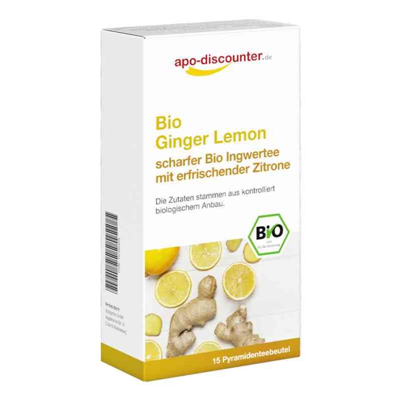 Bio Ginger Lemon Tee Filterbeutel von apo-discounter 15X1.5 g von apo.com Group GmbH PZN 16882048