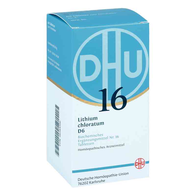 Biochemie Dhu 16 Lithium chloratum D6 Tabletten 420 stk von DHU-Arzneimittel GmbH & Co. KG PZN 06584396