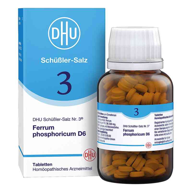 Biochemie Dhu 3 Ferrum phosphorus D6 Tabletten 420 stk von DHU-Arzneimittel GmbH & Co. KG PZN 06584002