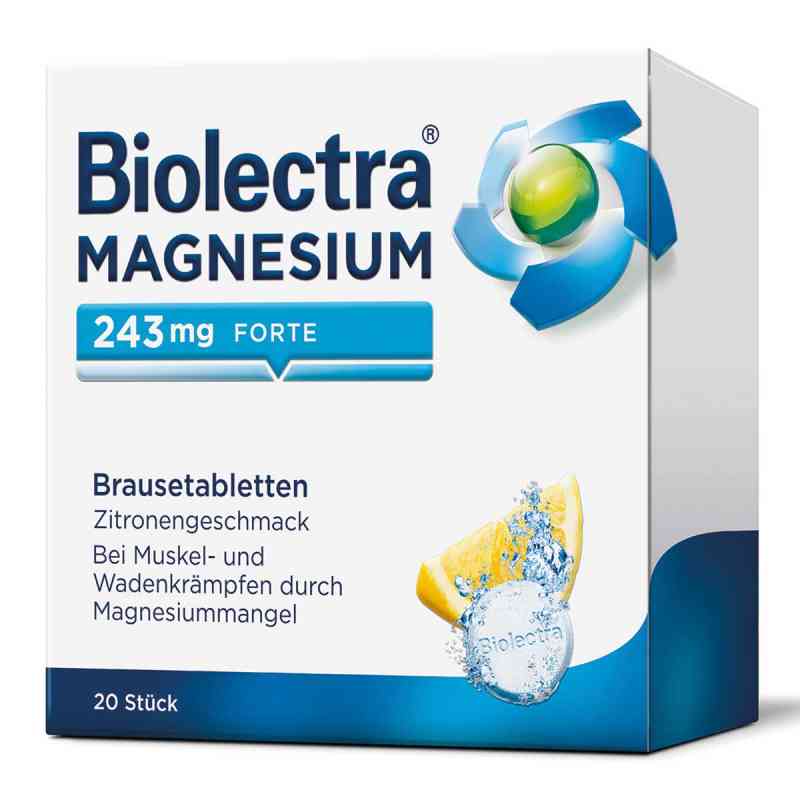 Biolectra Magnesium 243 mg forte Zitrone Brausetabletten 20 stk von HERMES Arzneimittel GmbH PZN 06714522